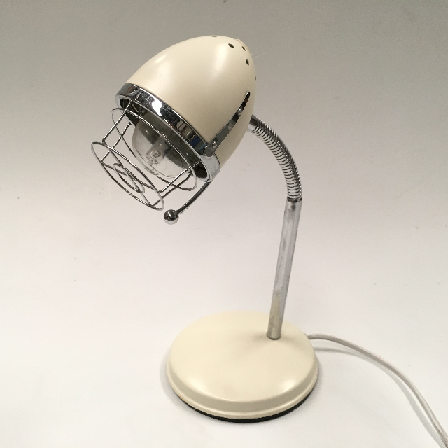 LAMP, Desk Light - Small White w Cage